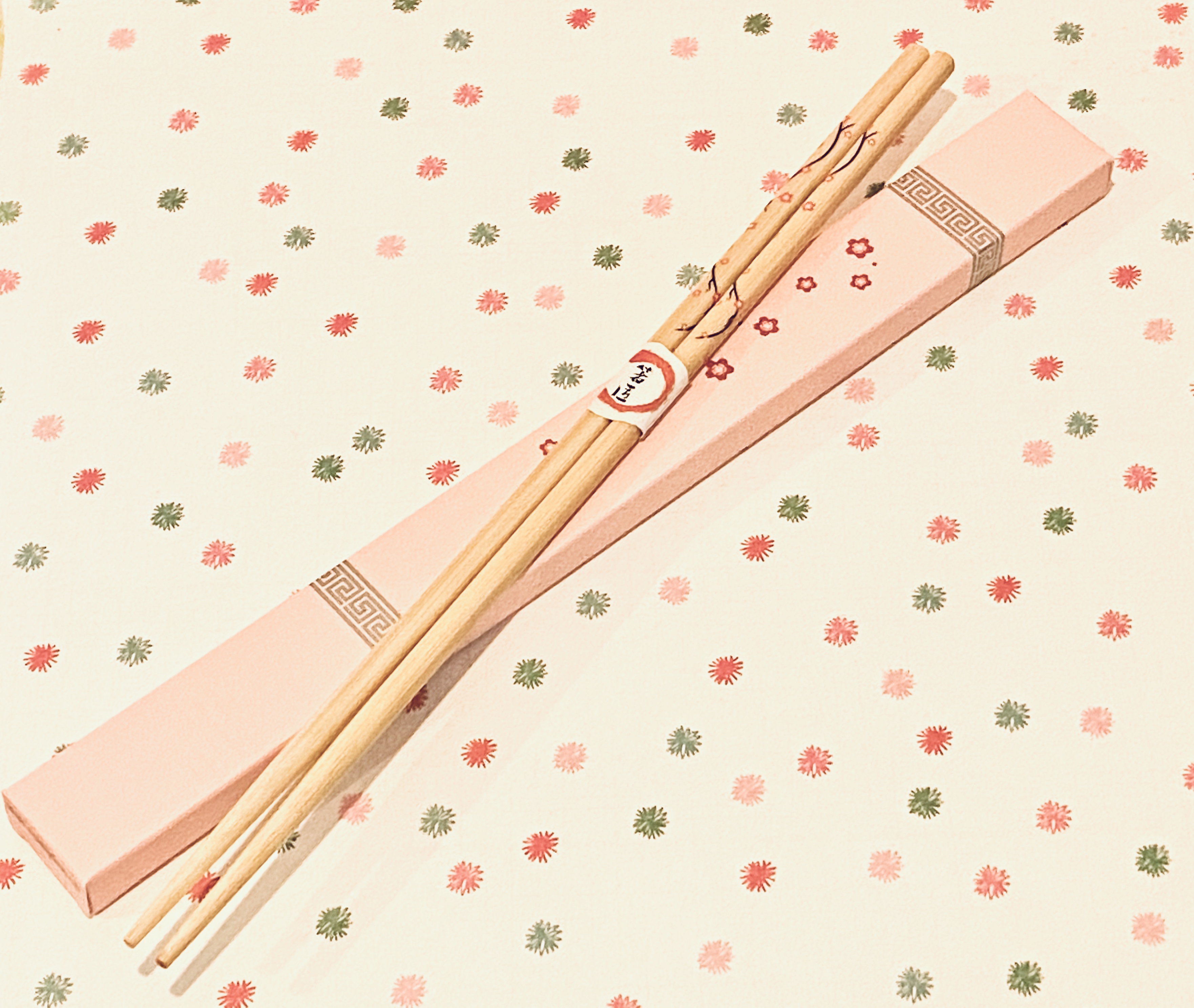 Lacquered Cherry Blossom Courtesy Chopstick